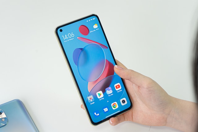 Smartphone in de hand